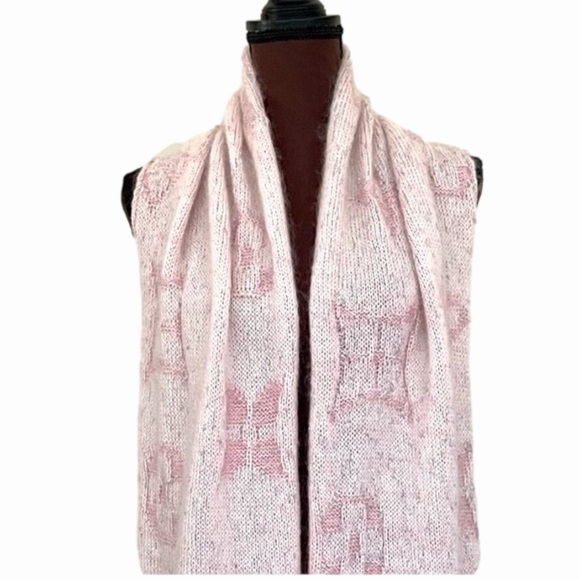 Pink Louis Vuitton Wool Wrap Medallion Logomania Reversible Scarf - Picture 6 of 6